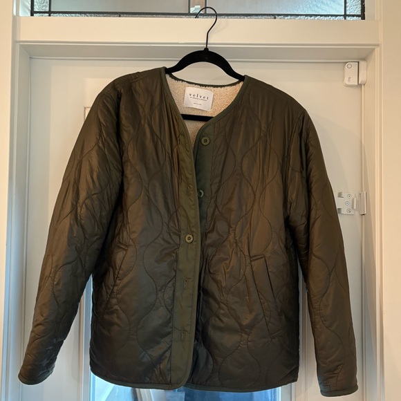 Velvet Marissa 05 Army green colour quilted reversible jacket size small - Picture 7 of 12